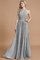 Prinzessin A-Line Ärmelloses Brautjungfernkleid aus Chiffon mit Natürlicher Taille - Bild 32