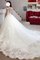 Duchesse-Linie Ärmellos Tüll Brautkleid mit Rücken Schnürung mit Applikation - Bild 2