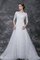 Halbe Ärmeln Luxus Brautkleid mit Bordüre mit Knöpfen - Bild 1