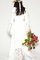 Spitze Drapiertes Tiefer V-Ausschnitt Brautkleid mit Bordüre aus Chiffon - Bild 2