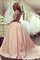 Schulterfreier Ausschnitt Duchesse-Linie Satin Normale Taille Bodenlanges Abendkleid - Bild 2