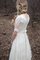 Schaufel-Ausschnitt Schlichtes Informelles Brautkleid mit Bordüre mit Rüschen - Bild 2