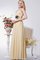 A-Line Reißverschluss Ärmelloses Bodenlanges Brautjungfernkleid mit Spaghettiträger - Bild 2