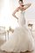 Meerjungfrau Reißverschluss Sweep Zug Prächtiges Brautkleid mit Kreuz - Bild 1