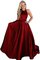 A Linie Neuere Nackenband Sweep Train Prinzessin Ballkleid aus Satin mit Perlen - Bild 3