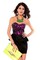 Ausschnitt Schatz Polyester Elegant Damen Minikleid Elasthan Club Kleider - Bild 1