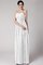 Chiffon Nackenband Enganliegendes Brautjungfernkleid mit Blume mit Reißverschluss - Bild 29
