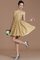 Reißverschluss Ärmelloses Natürliche Taile Kurzes Brautjungfernkleid mit Bordüre - Bild 18