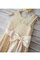 Prinzessin Reißverschluss A-Line Bodenlanges Blumenmädchenkleid mit Blume - Bild 3