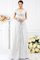 Drapiertes Prinzessin Plissiertes Bodenlanges Brautjungfernkleid mit Kurzen Ärmeln - Bild 29