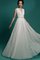 A linie Sweep Zug Chiffon V-Ausschnitt Elegantes Brautkleid - Bild 1