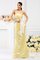 Satin Empire Taille Ärmelloses Bodenlanges Brautjungfernkleid mit Reißverschluss - Bild 1