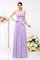 Prinzessin Chiffon A-Line Trägerloser Ausschnitt Brautjungfernkleid mit Gürtel - Bild 1