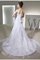 Ärmelloses Trägerlos Meerjungfrau Brautkleid aus Organza mit Rücken Schnürung - Bild 2
