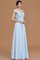Prinzessin Chiffon Bodenlanges Brautjungfernkleid mit V-Ausschnitt mit Bordüre - Bild 24