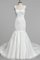 Spitze Meerjungfrau Stil Ärmelloses Brautkleid mit Gericht Schleppe mit Reißverschluss - Bild 1