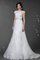 Kurze Ärmeln Luxus Einfaches Brautkleid mit Knöpfen mit Gekappten Ärmeln - Bild 1