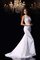 Meerjungfrau Stil Empire Taille Kapelle Schleppe Anständiges Brautkleid mit Applike - Bild 1