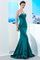 Sweep Train Satin Reißverschluss Normale Taille Meerjungfrau Stil Abendkleid - Bild 5