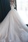 Prinzessin Tüll Funkelnd A-Line Normale Taille Gericht Schleppe Brautkleid mit Applike - Bild 2