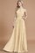 Prinzessin A-Line Ärmelloses Brautjungfernkleid aus Chiffon mit Natürlicher Taille - Bild 11