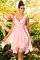 Prinzessin Chiffon Ärmelloses Mini Knielanges Brautjungfernkleid - Bild 21