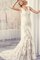 Enganliegendes Gericht Schleppe Ärmelloses Brautkleid mit Applike mit Bordüre - Bild 1