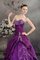 Pick-Ups Herz-Ausschnitt Partykleid mit Applike mit Stickerei - Bild 2