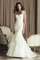Halle Langes Anständiges Brautkleid mit Bordüre mit Durchsichtiger Rücken - Bild 1