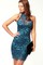 Juwel Bodycon Spitze Polyester Ausschnitt Elegant Damen Club Kleider - Bild 1