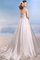 Spitze A-Line Normale Taille V-Ausschnitt Brautkleid ohne Ärmeln - Bild 2