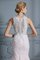 V-Ausschnitt Meerjungfrau Gericht Schleppe Bezaubernd Brautkleid aus Tüll mit Applike - Bild 8