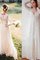 Lange Ärmeln Charme Chiffon Bodenlanges Brautkleid mit hoher Tailler mit Bordüre - Bild 1