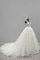 Reißverschluss Satin Ärmelloses Wadenlanges Brautkleid mit Bordüre - Bild 1