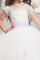 Duchesse-Linie Normale Taille Tüll Blumenmädchenkleid mit Gürtel mit Schleife - Bild 3