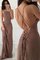 Breiter Träger Chiffon Enges Hinreißend Normale Taille Abendkleid mit Rüschen - Bild 1