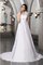 Satin Empire Taille Reißverschluss Brautkleid mit Bordüre mit Breiter Träger - Bild 1