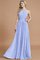 Prinzessin A-Line Ärmelloses Brautjungfernkleid aus Chiffon mit Natürlicher Taille - Bild 22