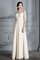 A-Line Prinzessin Natürliche Taile Brautkleid aus Chiffon mit Schaufel Ausschnitt - Bild 5