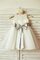 Prinzessin a linie Reißverschluss Schaufel-Ausschnitt Blumenmädchenkleid aus Tüll - Bild 2