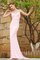 Perlenbesetztes Sweep Zug Meerjungfrau Juwel Ausschnitt kurze Ärmeln Abendkleid - Bild 1
