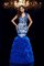Meerjungfrau Normale Taille Sittsames Bodenlanges Abendkleid mit Applikation - Bild 1