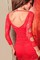 Ausschnitt Bodycon Damen Rot Elegant Juwel Polyester Club Kleider - Bild 2