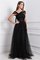Boot-Ausschnitt Normale Taille Ärmelloses Prinzessin Sittsames Abendkleid - Bild 1