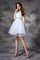 Prinzessin Herz-Ausschnitt Mini Abiballkleid mit Reißverschluss aus Organza - Bild 3