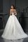 Duchesse-Linie Ärmelloses Sittsames Brautkleid mit Applike ohne Träger - Bild 2