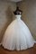 Spitze Ärmellos Duchesse-Linie Perlenbesetztes Brautkleid mit Bordüre - Bild 2