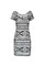 Elasthan Drucken Mini Kleid Bodycon Polyester Club Kleider - Bild 2