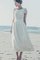 A-Line Chiffon Plissiertes Einfaches Brautkleid mit Reißverschluss - Bild 1