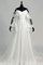 A-Line Perlenbesetztes Romantisches Brautkleid mit Reißverschluss mit Gericht Schleppe - Bild 1